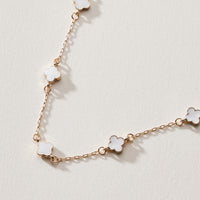 Gold Plated Mini-Floral Chain Bracelet with adjustable clasp