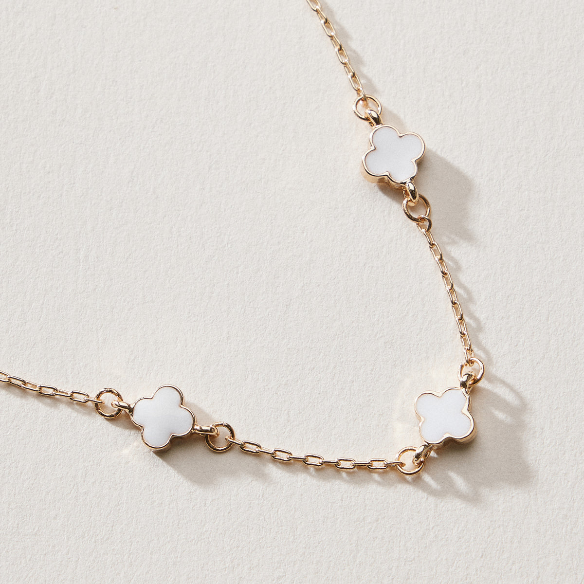Gold Plated Mini-Floral Chain Bracelet with adjustable clasp