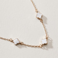 Gold Plated Mini-Floral Chain Bracelet with adjustable clasp