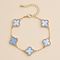 Colorful Shell Charm Bracelet with Gold Detailing