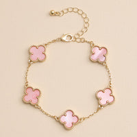 Colorful Shell Charm Bracelet with Gold Detailing
