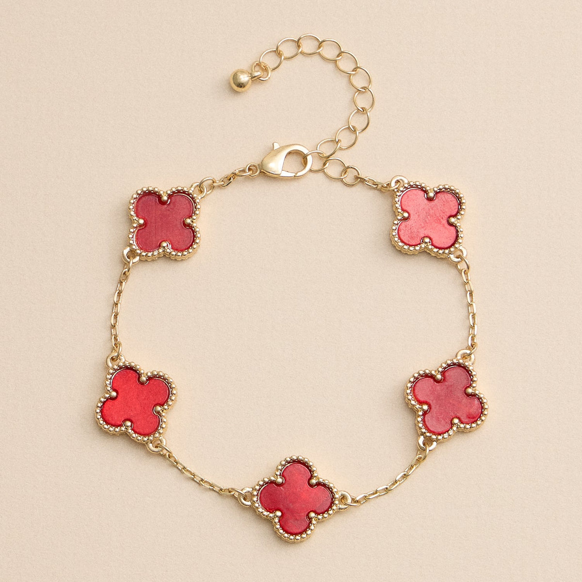 Colorful Shell Charm Bracelet with Gold Detailing
