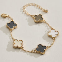 Colorful Shell Charm Bracelet with Gold Detailing