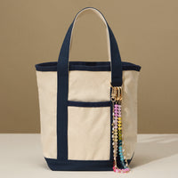 Colorful Beaded Bag Charm with Gold Clasp Trendy Accessory