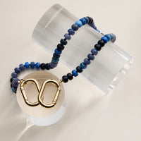 Colorful Beaded Bag Charm with Gold Clasp Trendy Accessory