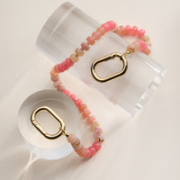 Colorful Beaded Bag Charm with Gold Clasp Trendy Accessory