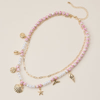 Seaside Charm Layered Bead Necklace