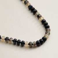 Gradient Color Round Disc Beaded Necklace