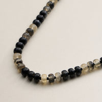 Gradient Color Round Disc Beaded Necklace