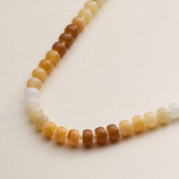 Gradient Color Round Disc Beaded Necklace