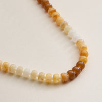 Gradient Color Round Disc Beaded Necklace