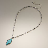 Natural Turquoise Marquise Necklace