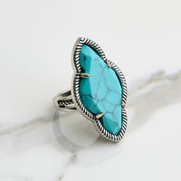 Marquise Natural Turquoise Ring