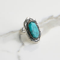 Etched Turquoise Western Ring