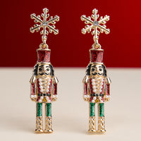 Nutcracker Enamel Earrings with Titanium Post