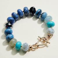 Multicolored Bead Toggle Stretch Bracelet | Beaded Jewelry