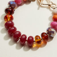 Multicolored Bead Toggle Stretch Bracelet | Beaded Jewelry