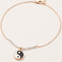 Yin Yang Semi Precious Stones Anklet