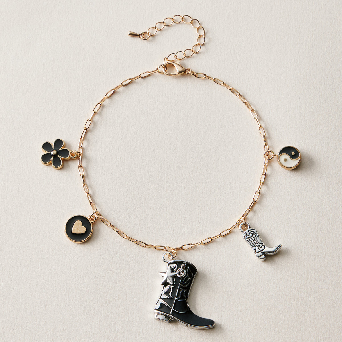 Western Cowboy Boot Charm Chain Anklet