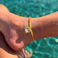 evil eye color chain anklet
