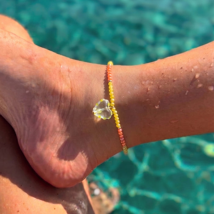 evil eye color chain anklet