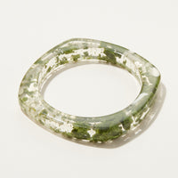 oversized octagon resin bangle bracelet