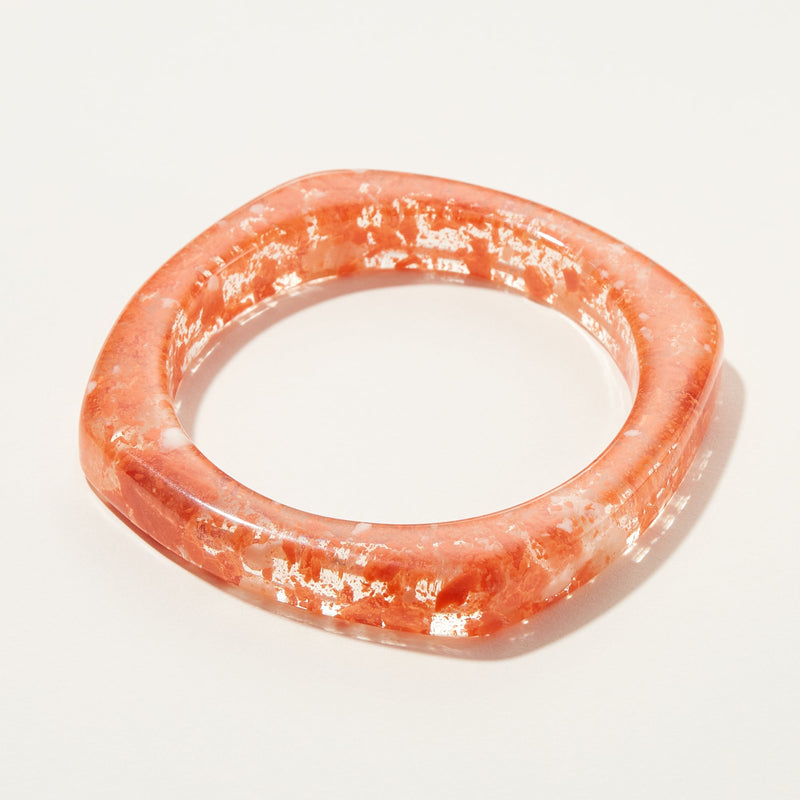 oversized octagon resin bangle bracelet