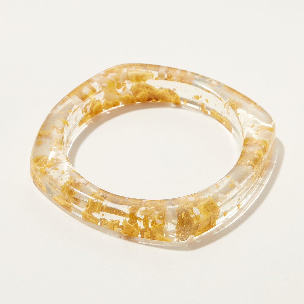 oversized octagon resin bangle bracelet