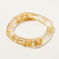 oversized octagon resin bangle bracelet
