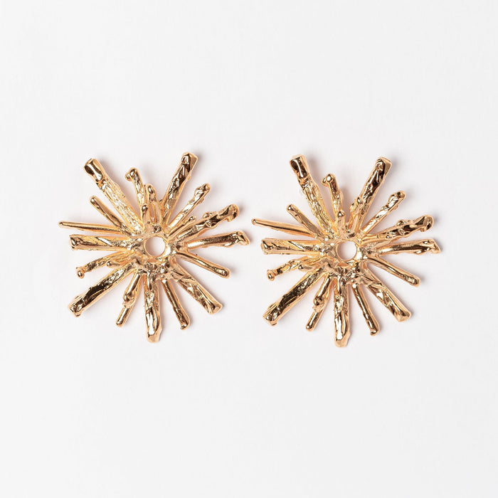 Spike 18K Gold Dipped Post Earring