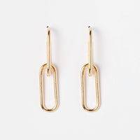 Paperclip 18K Gold Dipped Post Earring