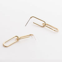 Paperclip 18K Gold Dipped Post Earring