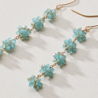 Crystal Cluster Drop Earrings – Beaded Dangle Style
