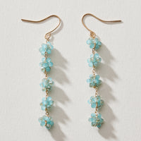 Crystal Cluster Drop Earrings – Beaded Dangle Style