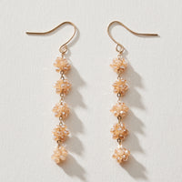 Crystal Cluster Drop Earrings – Beaded Dangle Style