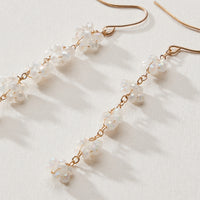 Crystal Cluster Drop Earrings – Beaded Dangle Style