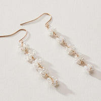 Crystal Cluster Drop Earrings – Beaded Dangle Style