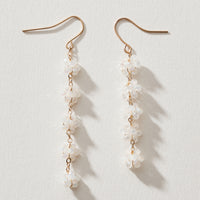Crystal Cluster Drop Earrings – Beaded Dangle Style