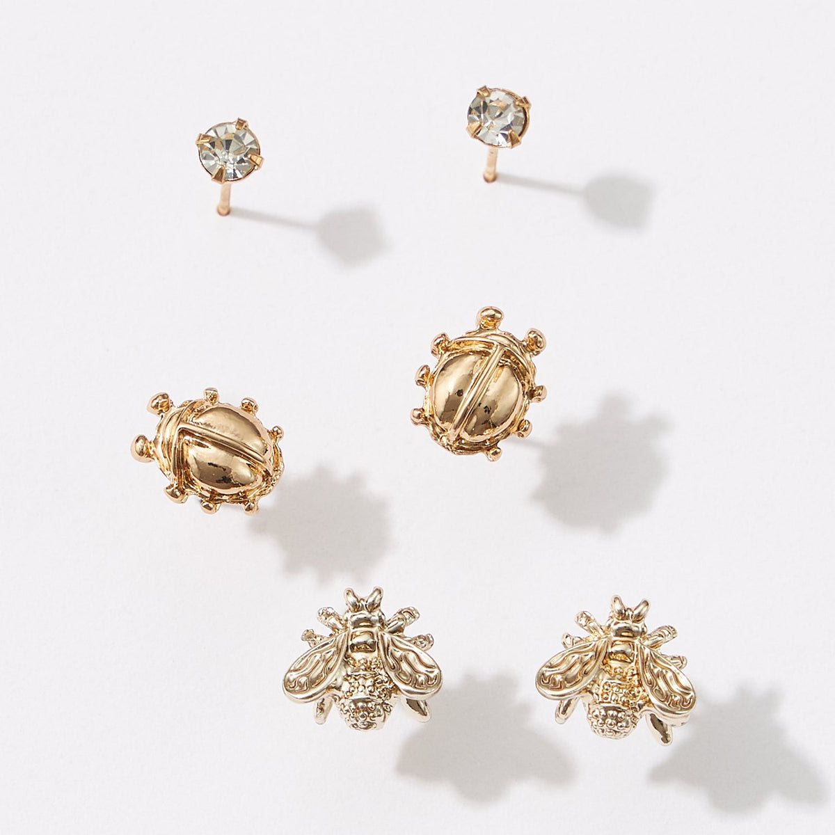MULTI PAIR BEE EARRING SET