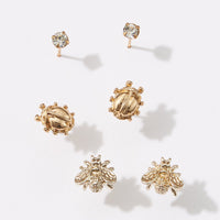 MULTI PAIR BEE EARRING SET