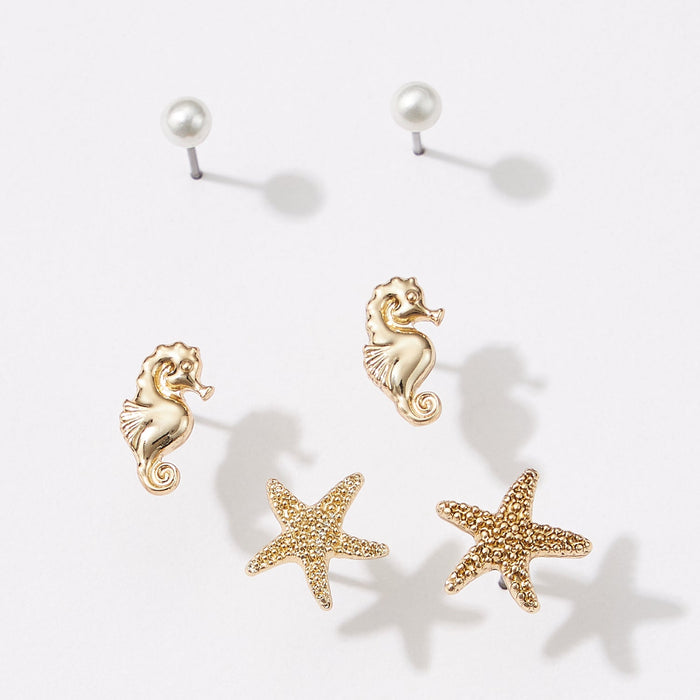 Dainty Sealife Multi Pair Earrings
