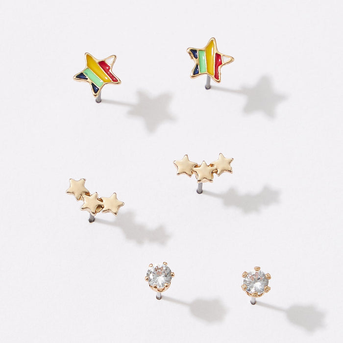 Star Shaped Multi Earrings Set