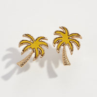 Palm Tree Stud Earrings