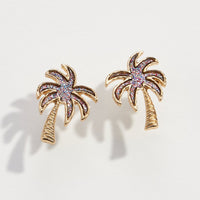 Palm Tree Stud Earrings