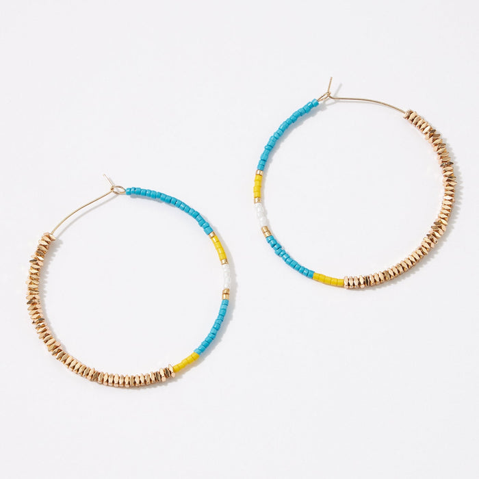 Color Block Beads Earrings