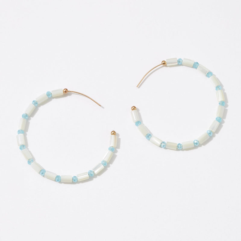 Mother Of Pearl Beaded Earring