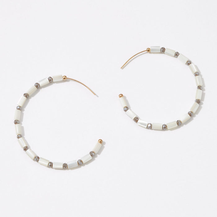 Mother Of Pearl Beaded Earring