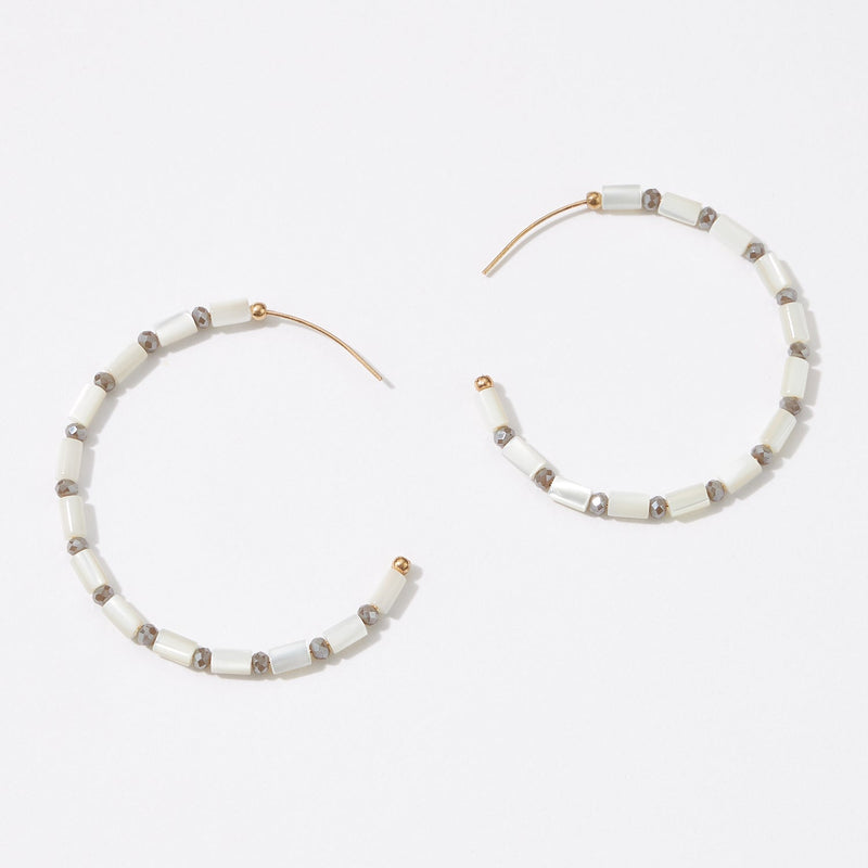 Mother Of Pearl Beaded Earring