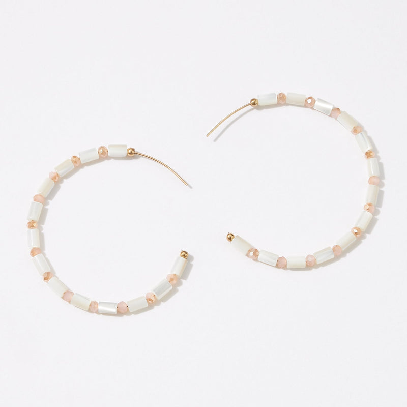 Mother Of Pearl Beaded Earring
