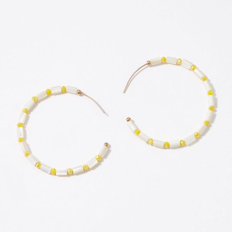 Mother Of Pearl Beaded Earring